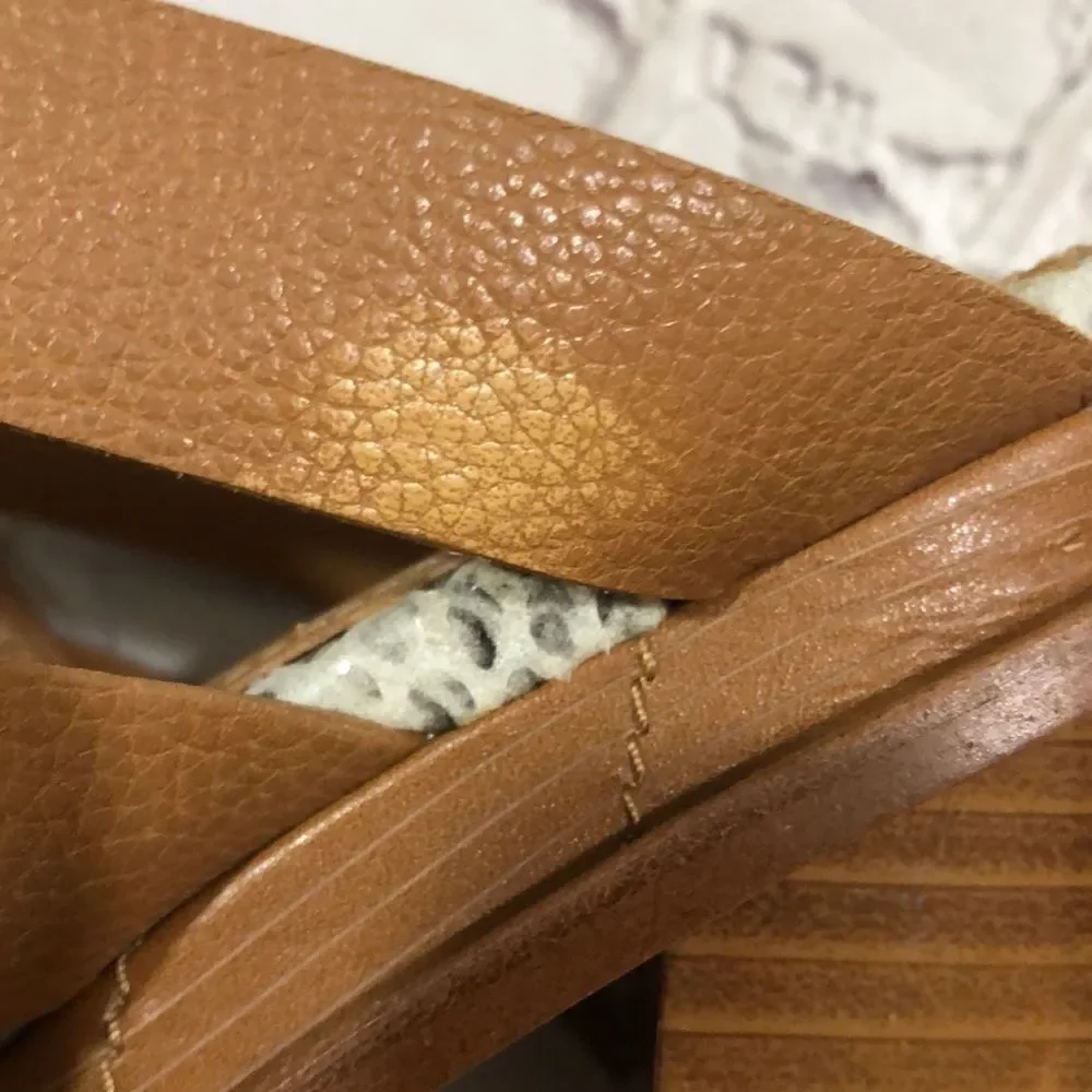 Calvin Klein Penelope tan strappy heels